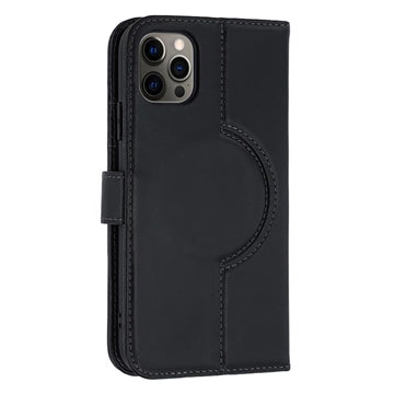 iPhone 12/12 Pro MyTPhone CardMate MagSafe Læder Pung Cover med Kortholder, Stativ, 2x Skærmbeskyttelse - sort