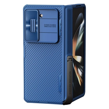 Samsung Galaxy Z Fold5 Nillkin CamShield Fold Hybrid Cover med Stativ - Blå