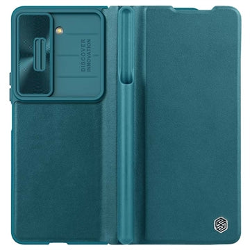Samsung Galaxy Z Fold5 Nillkin Qin Pro Flip Cover - Grøn