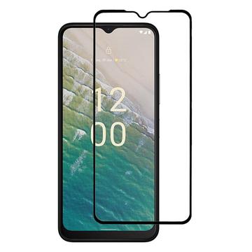 Nokia C32 Skærmbeskyttelse Hærdet Glas - Full Fit - Sort Kant