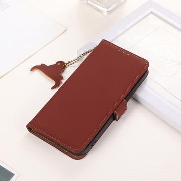 Nokia C32 Læderpung med RFID - Brun