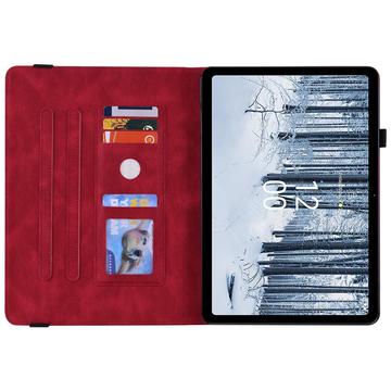 Nokia T21 Butterfly Series Folio-etui - Rød