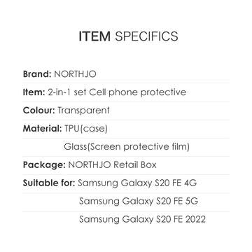 Samsung Galaxy S20 FE Northjo 2-i-1 Beskyttelsessæt - Klar