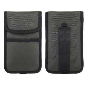 Nylon-taljevæsk med kortholder og karabinhage, 6.7-7" - grøn