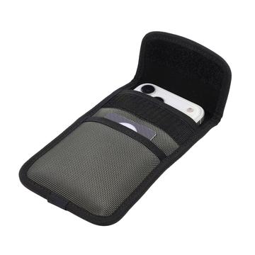 Nylon-taljevæsk med kortholder og karabinhage, 6.7-7" - grøn
