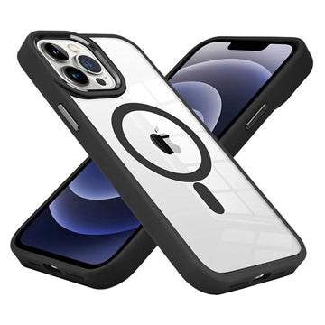 iPhone 15 Pro Okkes MagSafe Hybrid Cover - Sort