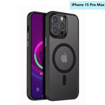 iPhone 15 Pro Max Okkes MagSafe Hybrid Cover - Sort