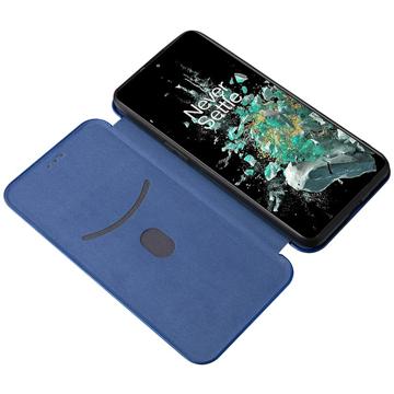 OnePlus 10T/Ace Pro Flip Cover - Kulfiber - Blå