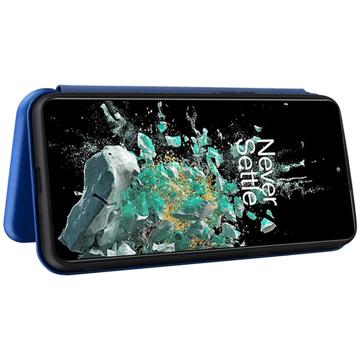 OnePlus 10T/Ace Pro Flip Cover - Kulfiber - Blå