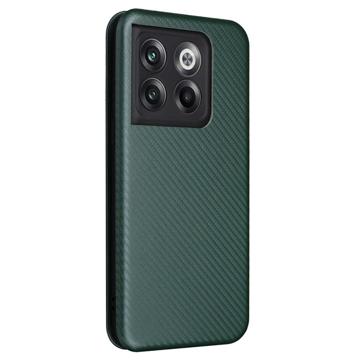 OnePlus 10T/Ace Pro Flip Cover - Karbonfiber - Grøn