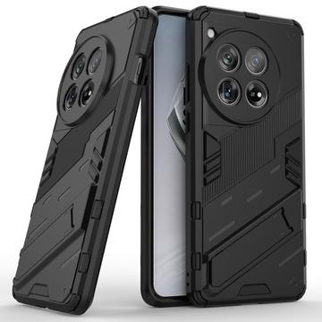 OnePlus 12 Armor Series Hybrid Cover med Stand - Sort