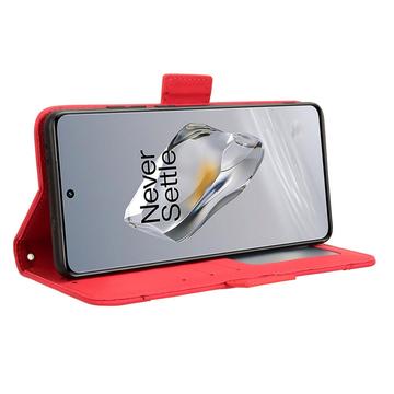 OnePlus 12 Pung Cover med Kortholder - Rød