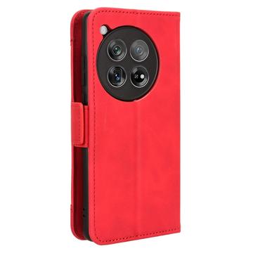 OnePlus 12 Pung Cover med Kortholder - Rød