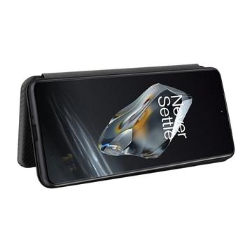 OnePlus 12 Flip Cover - Karbonfiber - Sort