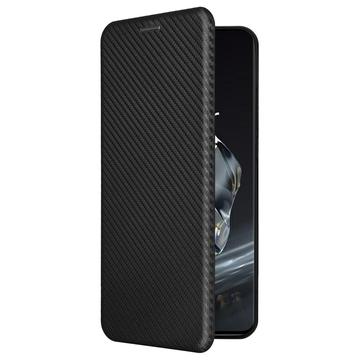 OnePlus 12 Flip Cover - Karbonfiber - Sort