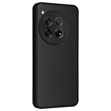 OnePlus 12 Flip Cover - Karbonfiber - Sort