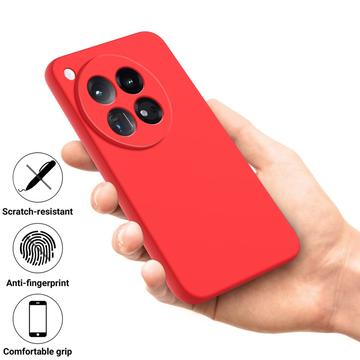 OnePlus 12 Liquid Silikone Cover med Strop - Rød