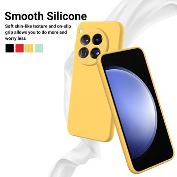 OnePlus 12 Liquid Silikone Cover med Strop - Gul