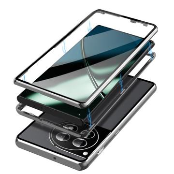 OnePlus 12 Magnetisk Cover med Hærdet Glas - Sølv