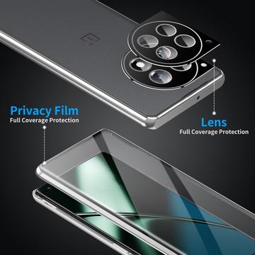 OnePlus 12 Magnetisk Cover med Hærdet Glas - Sølv