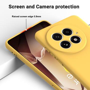 OnePlus 13 Flydende silikone cover med håndrem - gul