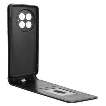 OnePlus 13 Vertikal Flip Taske med Kortholder - Sort