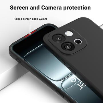 OnePlus 13T/13s Flydende silikone cover med håndrem - sort