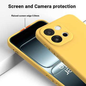 OnePlus 13T/13s Flydende silikone cover med håndrem - gul