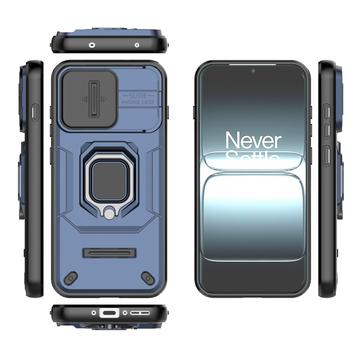 OnePlus 13T/13s Roterende Ring Hybrid Cover med Kameraskjold - Blå