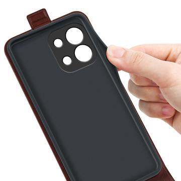 OnePlus 13T/13s Vertikal Flip Etui med Kortholder - Brun