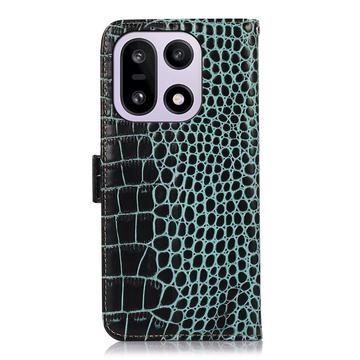 OnePlus 15 Crocodile Series Læderpung med RFID - Grøn
