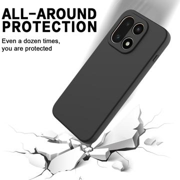 OnePlus 15 Flydende silikone cover med håndrem - sort