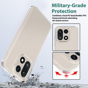 OnePlus 15 Ridsefast Hybrid Cover - Gennemsigtig