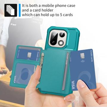 OnePlus 15 TPU Cover med Kortholder - Turkis