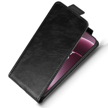 OnePlus 15 lodret flip-etui med stativ - sort
