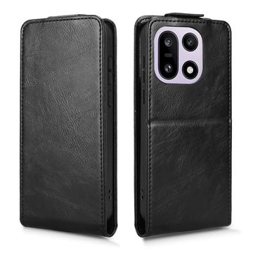 OnePlus 15 lodret flip-etui med stativ - sort