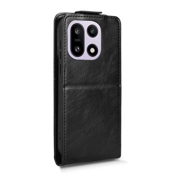 OnePlus 15 lodret flip-etui med stativ - sort