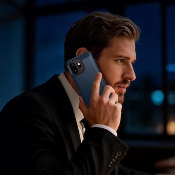 OnePlus 15T Børstet TPU Cover - Karbonfiber - blå