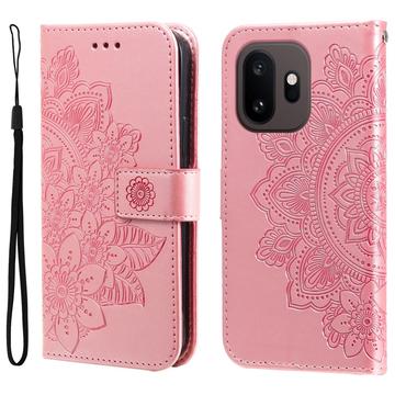 OnePlus 15T Mandala Etui med Pung med håndledsrem - lyserød