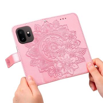 OnePlus 15T Mandala Etui med Pung med håndledsrem - lyserød
