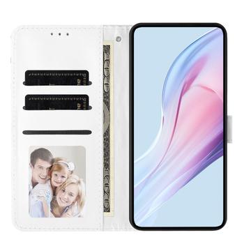 OnePlus 15T Pung Etui med Prikket Mønster - Hvid