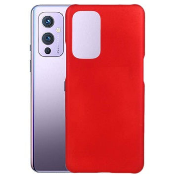 OnePlus 9 Gummibelagt Plastik Cover - Rød