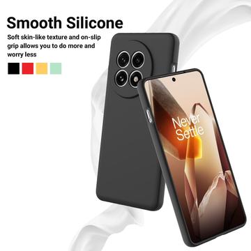 OnePlus Ace 5/5 Pro/13R Flydende silikone cover med håndrem - sort