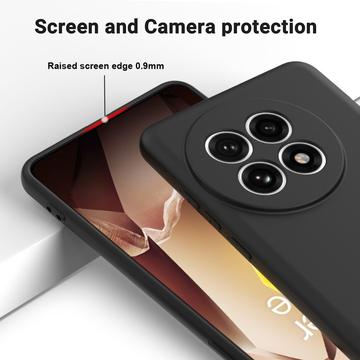 OnePlus Ace 5/5 Pro/13R Flydende silikone cover med håndrem - sort
