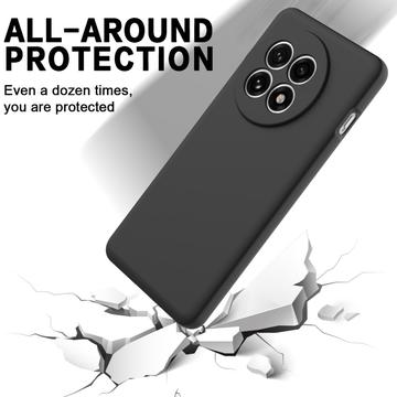 OnePlus Ace 5/5 Pro/13R Flydende silikone cover med håndrem - sort