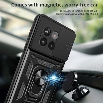 OnePlus Ace 5/5 Pro/13R Roterende Ring Hybrid Cover med Kameraskjold - Blå