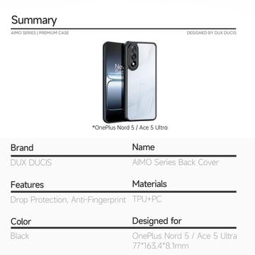 OnePlus Ace 5/Nord 5 Dux Ducis Aimo Hybrid Cover - Sort