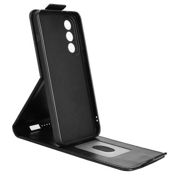 OnePlus Ace 5 Ultra/Nord 5 lodret flip-etui med stativ - sort