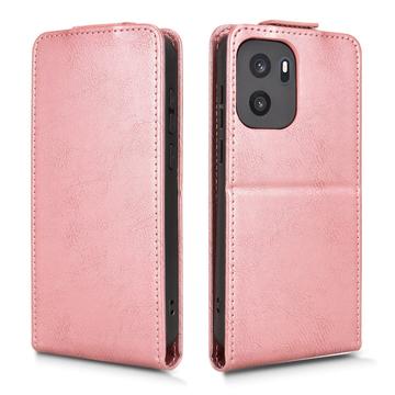 OnePlus Ace 6 Ultra lodret flip-etui med stativ - rosaguld