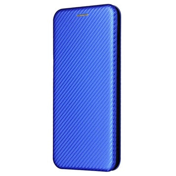 OnePlus Nord 2 5G Flip Cover - Karbonfiber - Blå